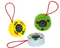 Mini Wooden Compass (set of 3)