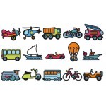 Aladine Wooden Stamps - transport