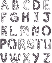 Aladine Big Rubber Stamps - alphabet letters