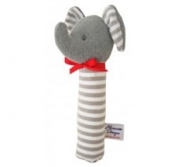 Alimrose Designs - Elephant Handsqueaker grey stripe