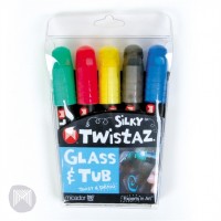 Micador - Twistaz silky crayons - glass & tub
