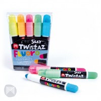 Micador - Twistaz silky crayons - fluoro WAS $9.95