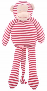 Alimrose Musical Monkey Toy - red stripe