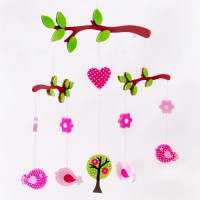 Wooden Mobile - little pink bird  SAVE 30%