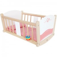 Hape - wooden doll cradle