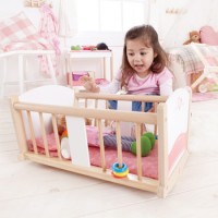 Hape - wooden doll cradle