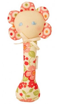 Alimrose Flower Doll Stick Rattle - floral pop