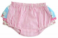 Alimrose Ruffled Bloomers - pink stripe (small, 0-6mths)