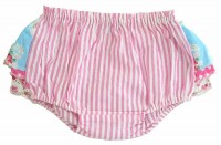 Alimrose Ruffled Bloomers - pink stripe (large, 1-2 yrs)