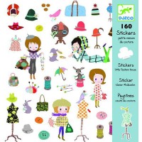 Djeco - Sticker Pack - Little Fashion House (160pc)  WAS $4.95