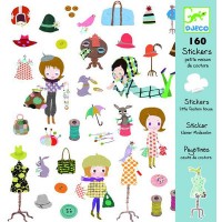 Djeco - Sticker Pack - Little Fashion House (160pc) WAS $4.95