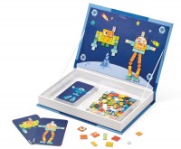 Janod - Large Mosaics Magnetic Book - robots in space