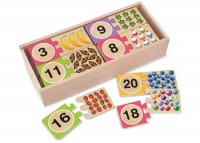 Melissa & Doug - Wooden Number Puzzle Cards  WAS $34.95