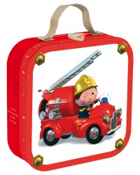 Janod - Leon firetruck puzzle box (incl 4 puzzles)