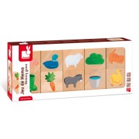 Janod - Wooden Barnyard Memory Game (40pc)  WAS $39.95