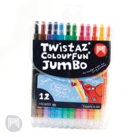 Micador - Twistaz Colourfun Jumbo Retractable Crayons (pk 12)