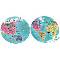 Janod - Reversible Blue Planet Suitcase Puzzle