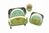 BambooZoo Dinnerware Dog Design (5pce set)