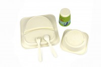 BambooZoo Dinnerware Dog Design (5pce set)