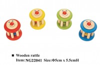Smiley Face Wooden Rattle