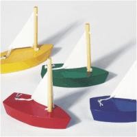 Mini Wooden Sailing Boats (set of 4)