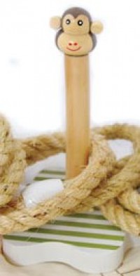 Wooden Monkey Quoits Set