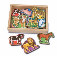 Melissa and Doug - Wooden Animal Magnets (20 pc)  