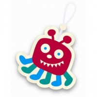 Monster Wooden Bag Tag