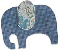 Blue Elephant Hanging String Mobile 