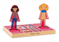 Melissa and Doug - Abby and Emma Magnetic Wooden Dress Up Dolls  WAS $49.95