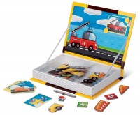 Janod Magnetic Puzzle Book - transport vehicles