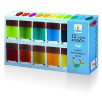 Djeco Gouache Paint Bottles - 12 classic colour