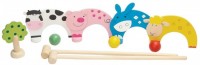 Wooden Farm Animal Croquet Set