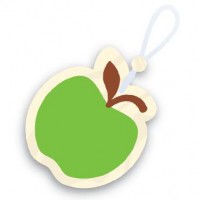 Apple Wooden Bag Tag