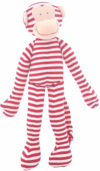 Alimrose Monkey Rattle Toy - red stripe