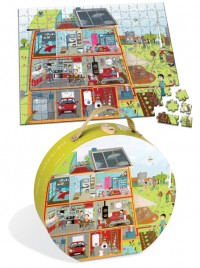 Janod - Eco Home Suitcase Puzzle (208 pc) 