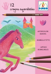 Djeco Watercolour pencils (12 pink colours)