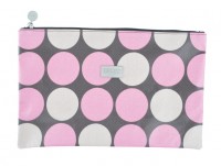 Penny Scallan - Multi-purpose Wallet - choc pink spot