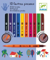 Djeco Felt Brushes (10 classic colours)