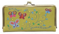 Butterflies 'Be the change you wish to see in the world' Hinged Wallet