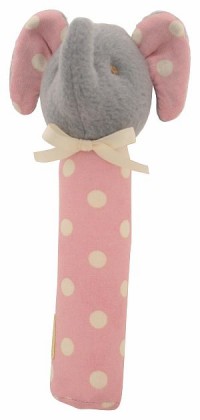 Elephant Handsqueaker - pink polka dot