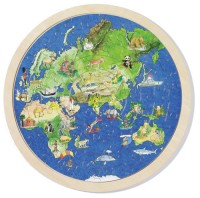 Goki - World globe wooden puzzle (57pc)