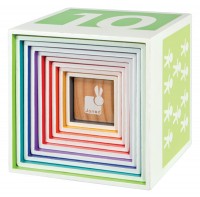 Janod - Wooden Alphabet and Number Stacking Boxes