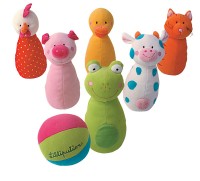 Lilliputiens - Farm Animal Plush Bowling Set