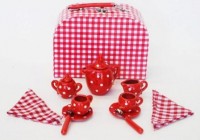 Red Polka Dot Tea Set