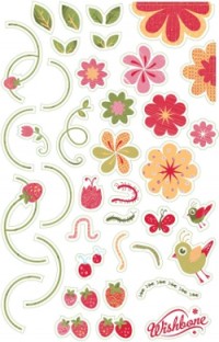 Wishbone balance bike decal stickers - flowers