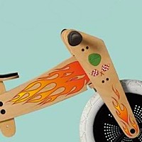 Wishbone balance bike decal stickers - flames