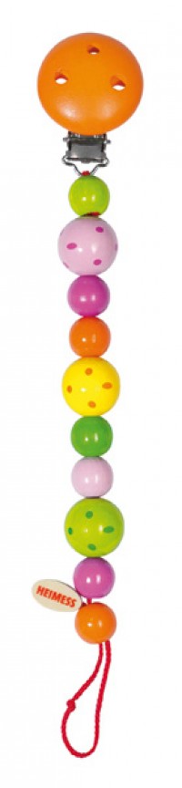 Heimess Pacifier Holder - coloured spotted pearls
