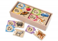 Melissa & Doug - Wooden Alphabet Puzzle Cards  WAS $34.95