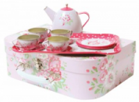 Tiger Tribe - Vintage Floral Tin Tea Set  